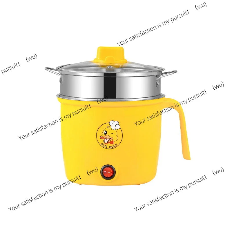 Poêle Électrique Antiadhésive Canard Jaune - Mini Casserole Multifonction