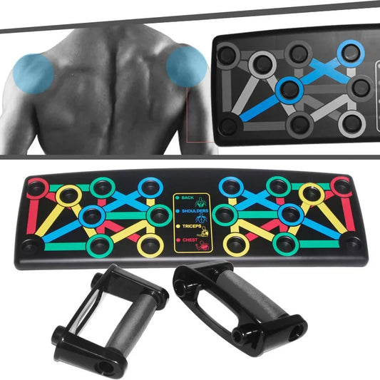 Planche de Pompes Multifonctionnelle Pliable - Pack Musculation Complet
