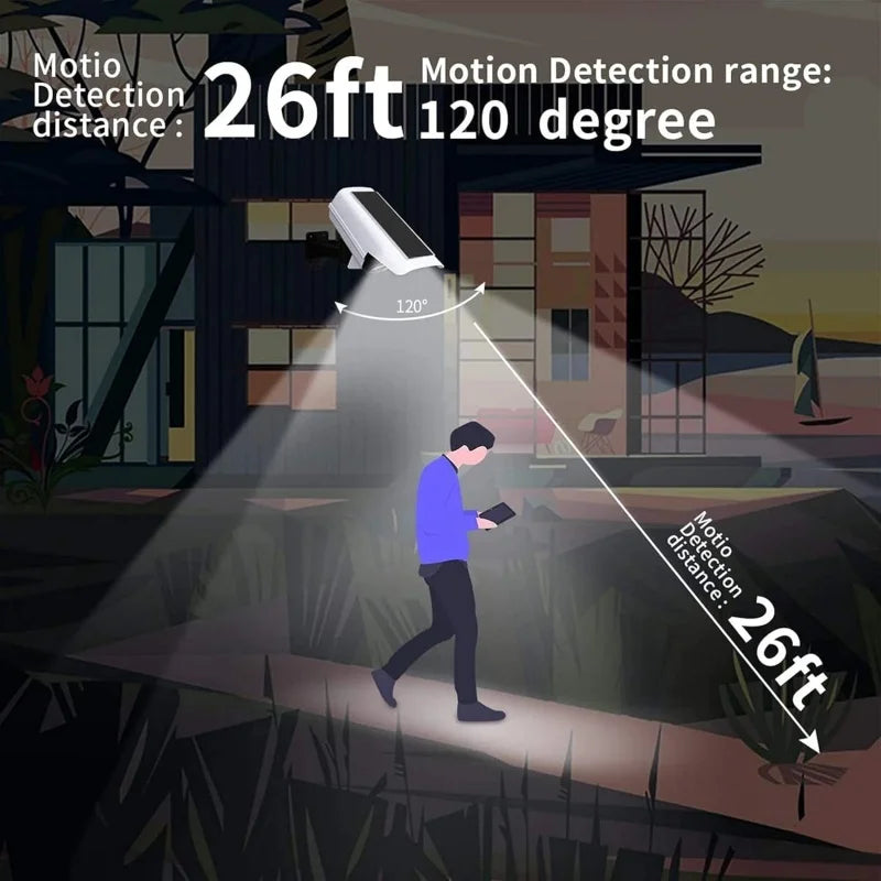 Projecteur Solaire LED Dissuasif Effet Caméra de Sécurité